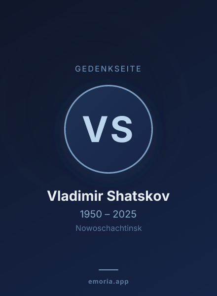 Gedenkportrait von Vladimir Shatskov