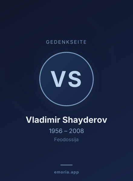 Gedenkportrait von Vladimir Shayderov