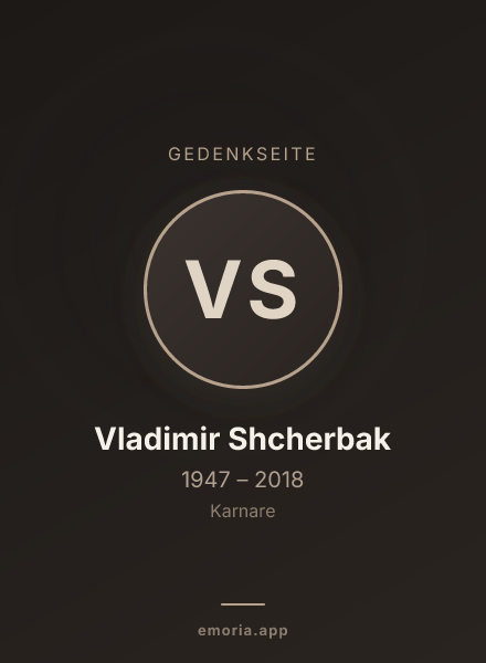 Gedenkportrait von Vladimir Shcherbak