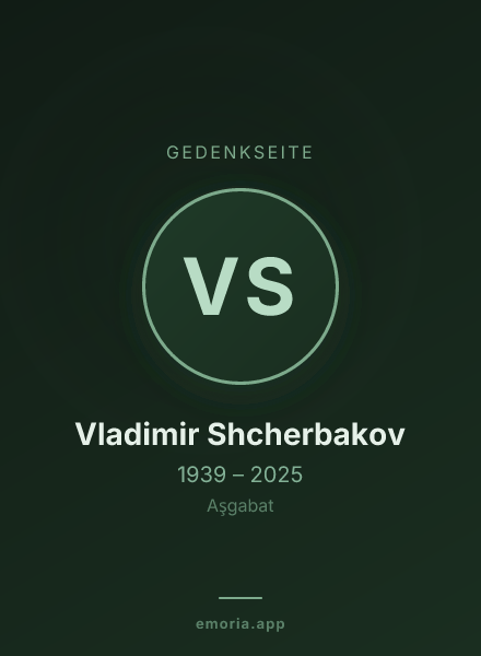 Gedenkportrait von Vladimir Shcherbakov