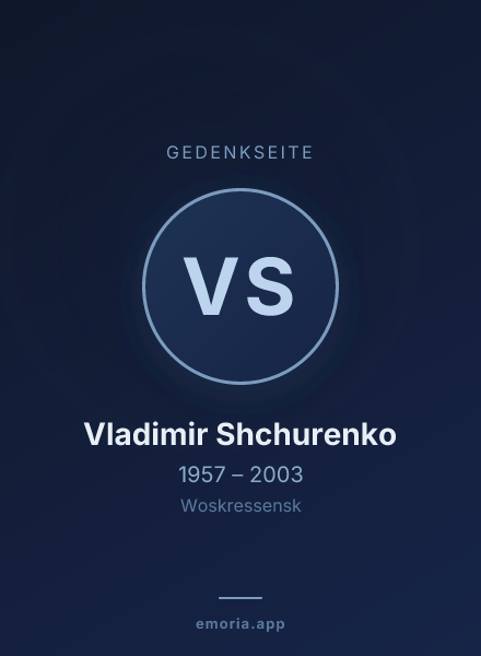 Gedenkportrait von Vladimir Shchurenko