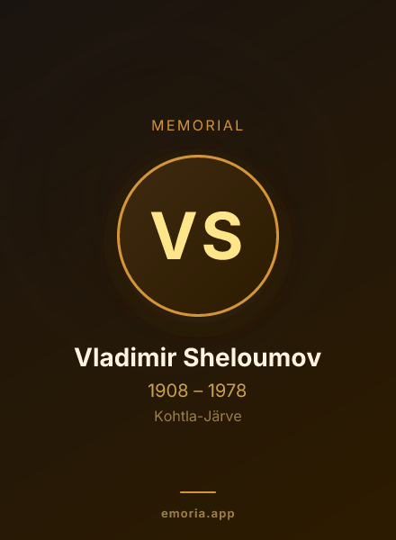Memorial portrait of Vladimir Sheloumov