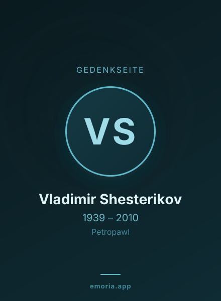 Gedenkportrait von Vladimir Shesterikov