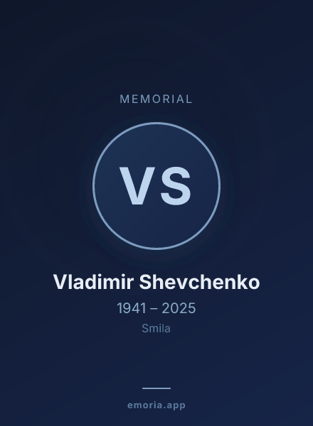 Memorial portrait of Vladimir Shevchenko