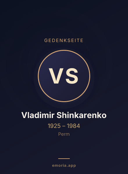 Gedenkportrait von Vladimir Shinkarenko