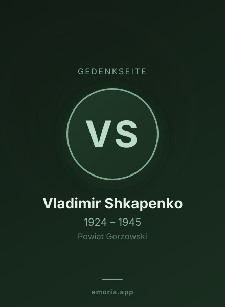 Gedenkportrait von Vladimir Shkapenko