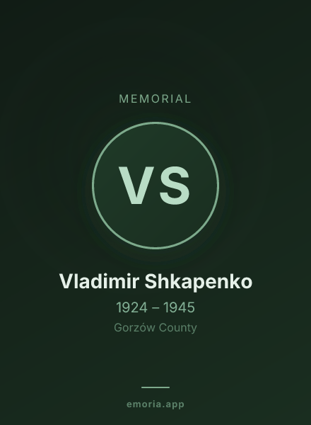 Memorial portrait of Vladimir Shkapenko