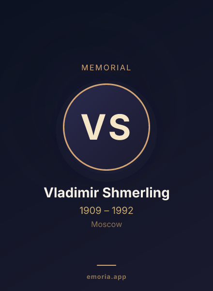 Memorial portrait of Vladimir Shmerling