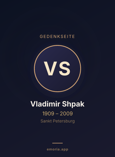 Gedenkportrait von Vladimir Shpak