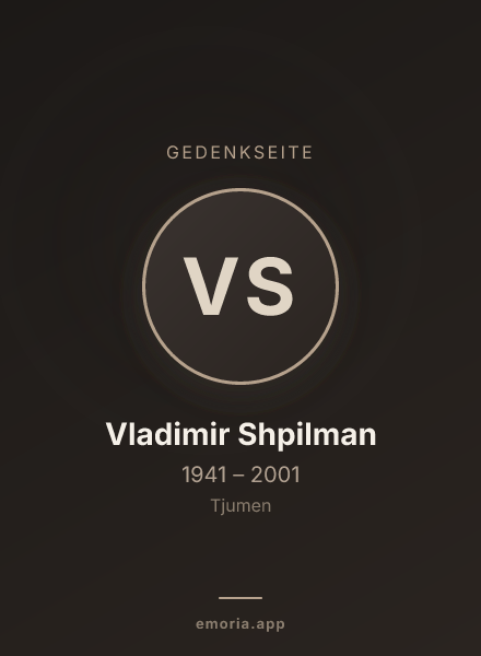 Gedenkportrait von Vladimir Shpilman