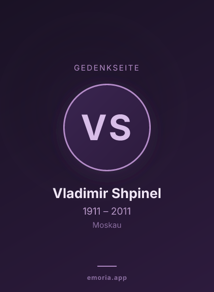 Gedenkportrait von Vladimir Shpinel