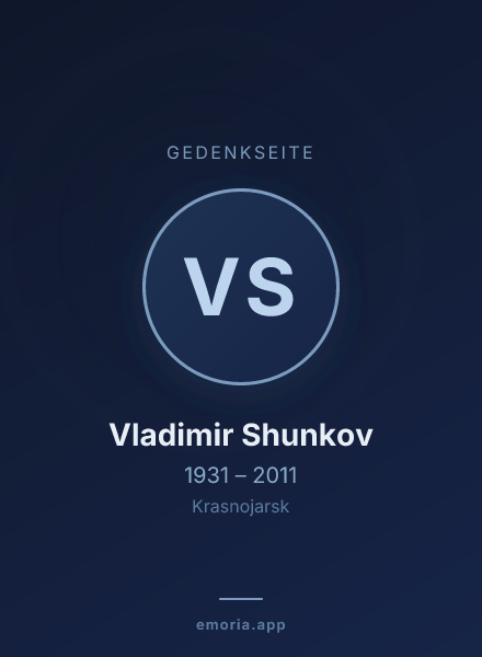 Gedenkportrait von Vladimir Shunkov