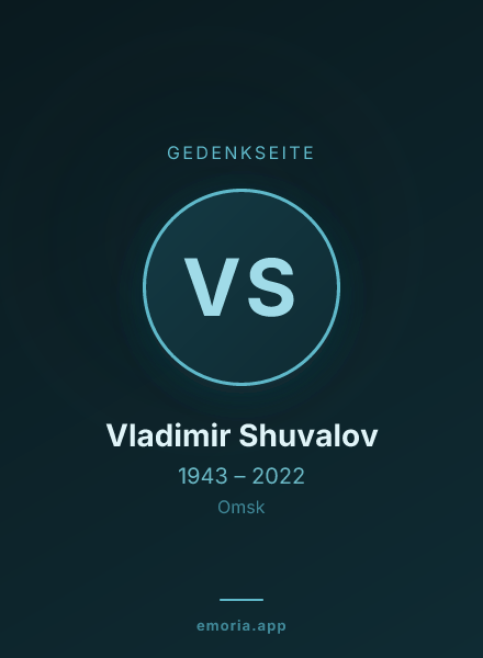 Gedenkportrait von Vladimir Shuvalov