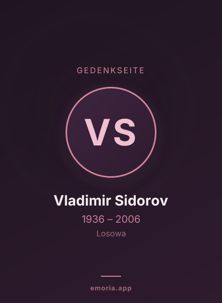 Gedenkportrait von Vladimir Sidorov