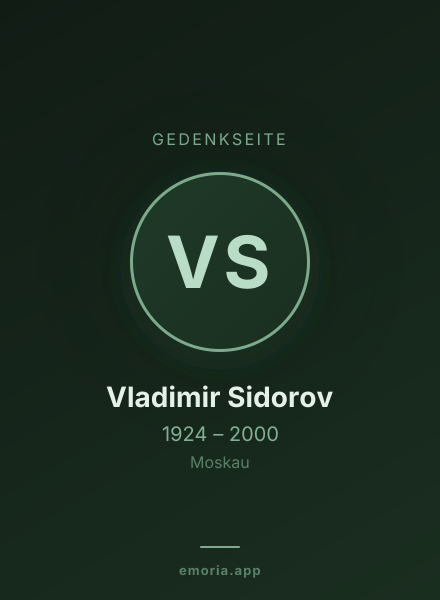 Gedenkportrait von Vladimir Sidorov