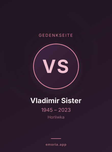 Gedenkportrait von Vladimir Sister