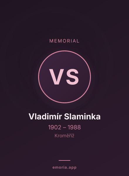 Memorial portrait of Vladimír Slaminka