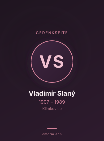 Gedenkportrait von Vladimír Slaný