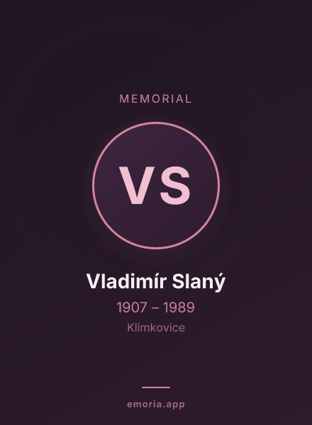 Memorial portrait of Vladimír Slaný