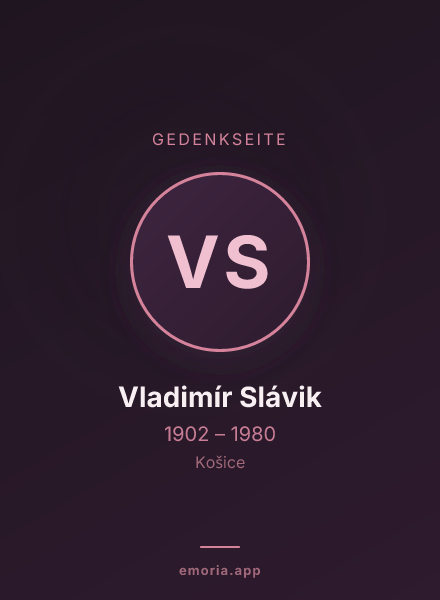 Gedenkportrait von Vladimír Slávik