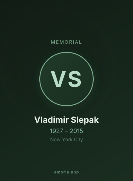 Memorial portrait of Vladimir Slepak