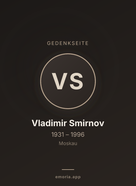 Gedenkportrait von Vladimir Smirnov