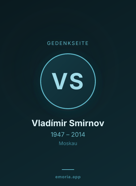 Gedenkportrait von Vladímir Smirnov