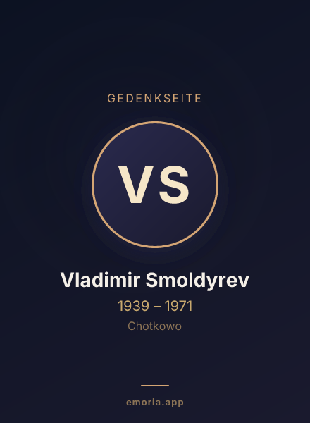 Gedenkportrait von Vladimir Smoldyrev
