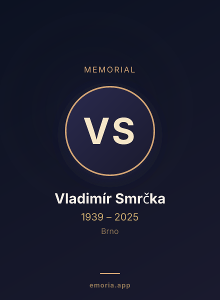 Memorial portrait of Vladimír Smrčka