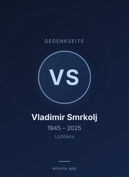Gedenkportrait von Vladimir Smrkolj