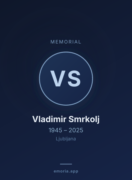 Memorial portrait of Vladimir Smrkolj