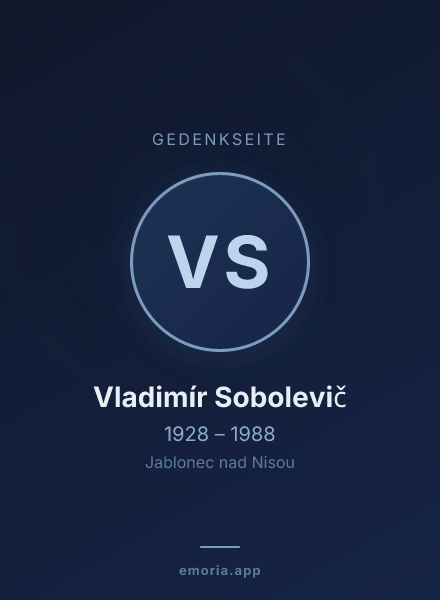 Gedenkportrait von Vladimír Sobolevič