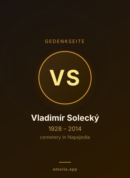 Gedenkportrait von Vladimír Solecký