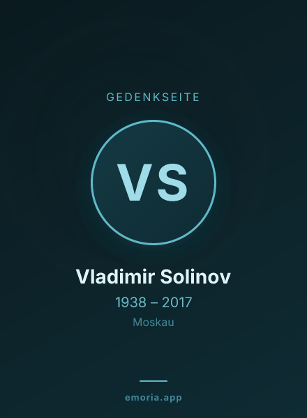 Gedenkportrait von Vladimir Solinov