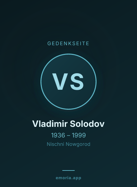 Gedenkportrait von Vladimir Solodov