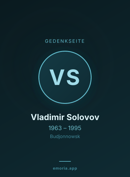 Gedenkportrait von Vladimir Solovov