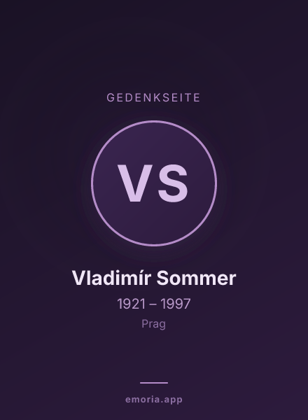 Gedenkportrait von Vladimír Sommer