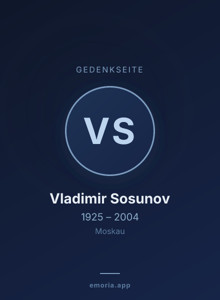 Gedenkportrait von Vladimir Sosunov