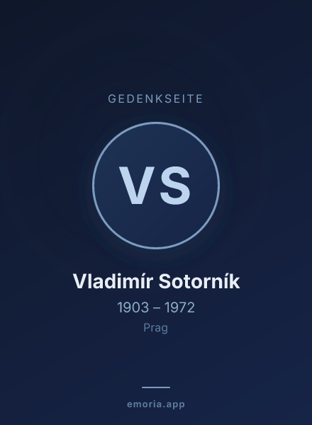 Gedenkportrait von Vladimír Sotorník