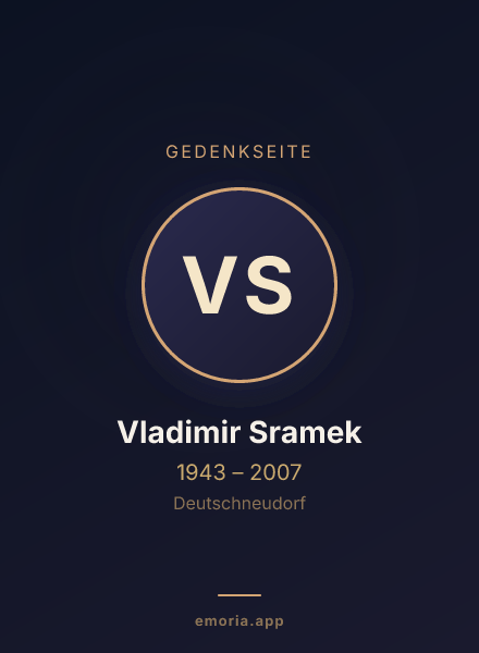 Gedenkportrait von Vladimir Sramek