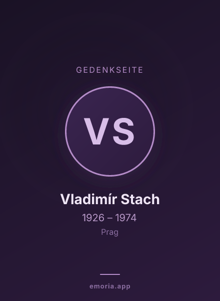 Gedenkportrait von Vladimír Stach