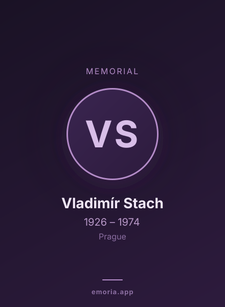 Memorial portrait of Vladimír Stach