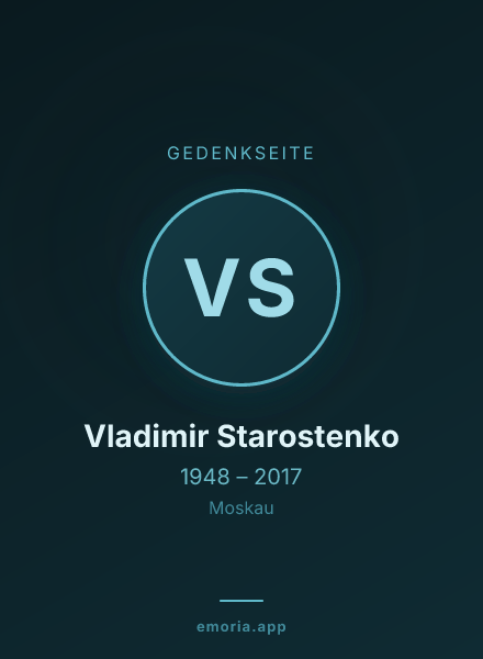 Gedenkportrait von Vladimir Starostenko