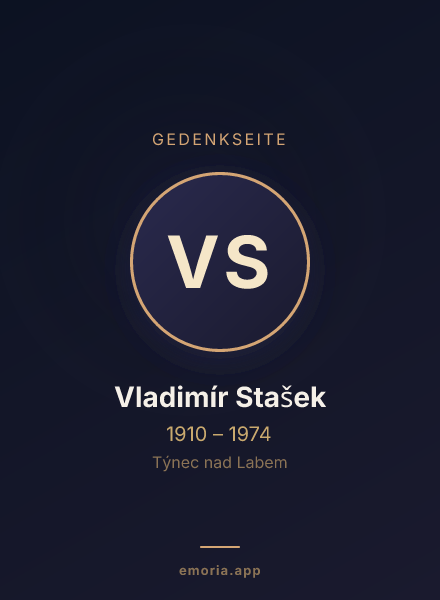 Gedenkportrait von Vladimír Stašek