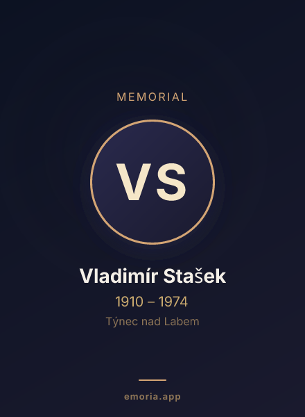 Memorial portrait of Vladimír Stašek