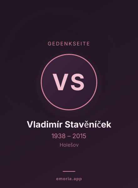 Gedenkportrait von Vladimír Stavěníček