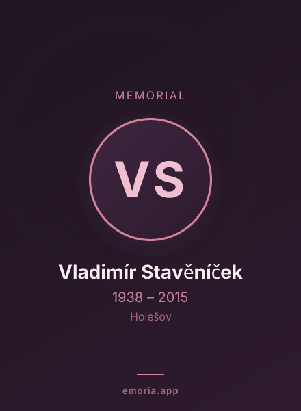 Memorial portrait of Vladimír Stavěníček