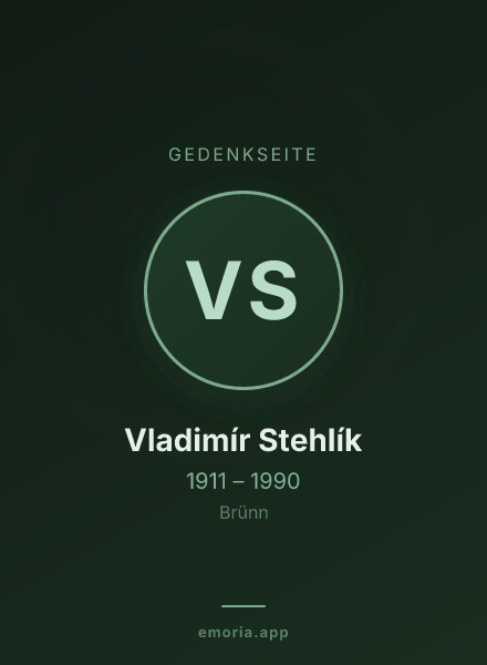Gedenkportrait von Vladimír Stehlík