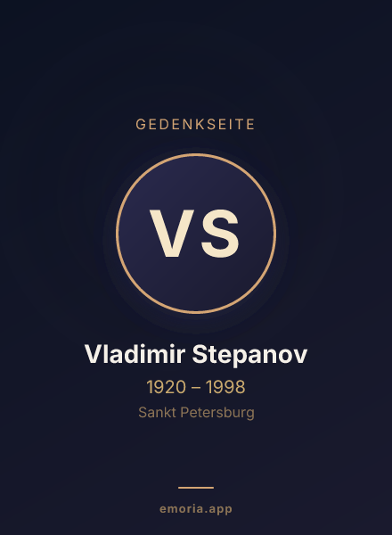 Gedenkportrait von Vladimir Stepanov