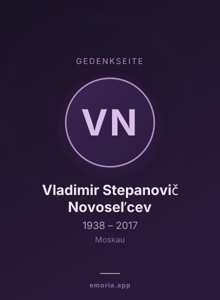 Gedenkportrait von Vladimir Stepanovič Novoselʹcev